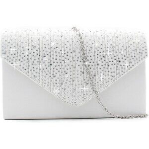 Lightweight Crystal Envelope Clutch - Stunning Evening Bag for Weddings & More